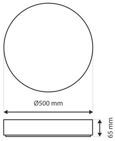 Plafonieră LED dimabilă DRINA LED/36W/230V 2700-6500K + telecomandă