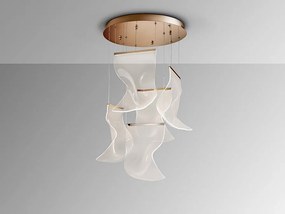 Lustra LED suspendata design ultra-modern Velos II auriu