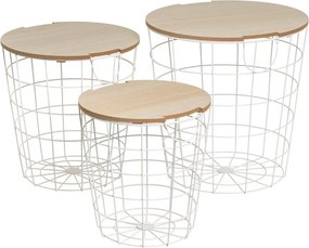 Măsuțe auxiliare 3 buc. rotunde 39x39 cm – Casa Selección