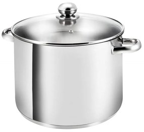 Oala din Inox cu Capac din Sticla Termorezistenta 19 L 32 cm