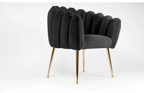 Scaun Lili negru/gold – H81 cm