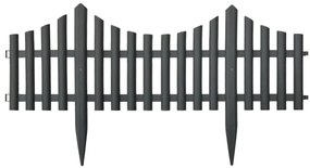 Despartitor de gazon, 17 buc., antracit, 10 m, PP