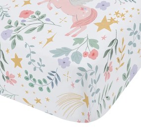 Cearceaf pentru copii pentru pat de o persoană cu elastic 90x190 cm Fairytale Unicorn – Catherine Lansfield