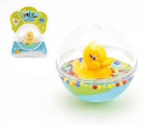 Rață plutind într-o minge de plastic de 12 cm