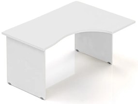 Masa ergonomica Visio 140 x 100 cm, dreapta, alb