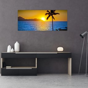 Tablou - Apus de soare deasupra mării (120x50 cm)