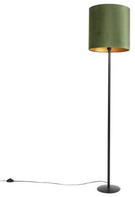 Lampă de podea botanică neagră cu umbră verde 40 cm - Simplo