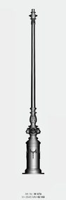 Stalp iluminat exterior din fier forjat, inaltime 490cm, AL 6717