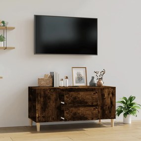Comoda TV, stejar fumuriu, 102x44,5x50 cm, lemn prelucrat