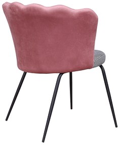 Fotoliu de design, Art-deco, ţesătură roz / model, NELIN