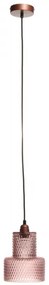 Lustra din sticla Mona roz, un bec