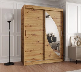 Dulap de haine 150 cm Milain (Stejar artisan). 1125999