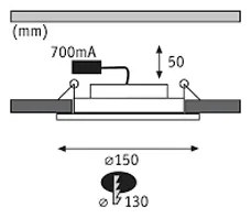 Paulmann 92693 - SET 3xLED/8W Lampă încastrată dimmabilă PREMIUM LINE 230/