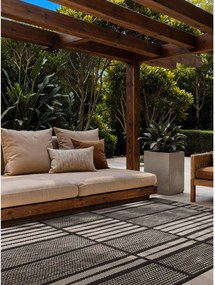 Covor pentru exterior și interior negru/crem 120x170 cm Haringey Allington – Ted Baker