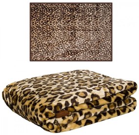 Pătură caldă cu model leopard