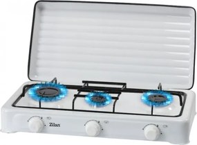 Aragaz cu 3 ochiuri ZILAN ZLN0032A,culoare alb utilizare numai GPL butelie,