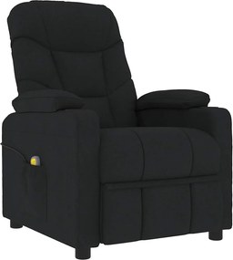 vidaXL Fotoliu rabatabil, negru, material textil