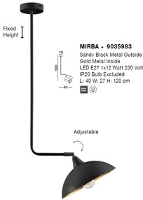 Lustra/Pendul design modern MIRBA negru