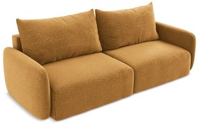 Canapea portocalie extensibilă/cu spațiu de depozitare 238 cm Kalena – Makamii