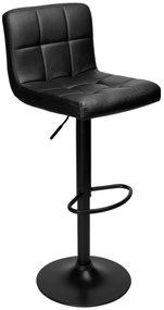 JAKS SCAUN DE BAR ARAKO BLACK ECO-PIELE NEAGRĂ