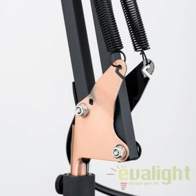 Lampa de birou cu brat articulat Bachelor LA 4-1188 schwarz-cu OR