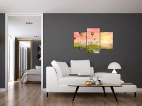 Tablou - Baloane deasupra unui peisaj (90x60 cm)