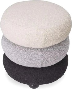 Taburete elegant design LUX Tulum, Boucle cream/ grey/ black