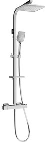 Mexen CQ62 set de duș cu pară de tip ploaie și baterie termostatică, Crom - 772506295-00