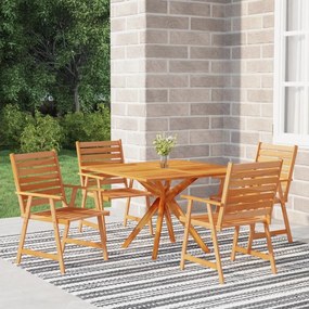 3087139 vidaXL Set mobilier de grădină, 5 piese, lemn masiv de acacia