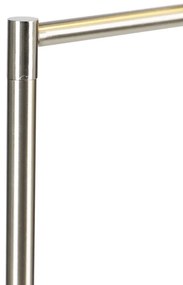 Lampă de podea clasică din oțel cu abajur reglabil alb - Ladas