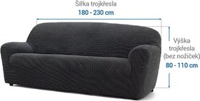 Nueva Textura Huse care se întind foarte bine NIAGARA antracit fotoliu triplu (l. 180 - 230 cm)