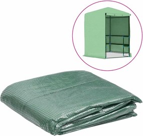 vidaXL Copertină rezervă pentru seră (6,5025 m²), verde, 255x255x194cm