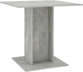 vidaXL Masă de bucătărie, gri beton, 80x80x75 cm, lemn prelucrat