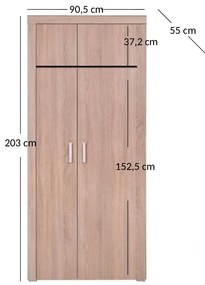 Dulap de haine Dalila (Stejar sonoma). 1052830