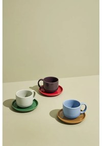 Ceașcă verde/crem din gresie Amare – Hübsch