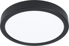 Eglo FUEVA-Z 901372 - Plafonieră LED RGBW reglabilă, sticlă fumurie, LED/11,2W/230V 21,1cm IP44 negru