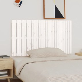 vidaXL Tăblie de pat pentru perete, alb, 166x3x90 cm, lemn masiv pin