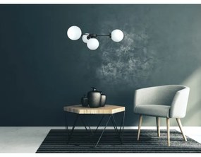 Lustră pe cablu KALIOPE 4xE14/50W/230V negru/alb