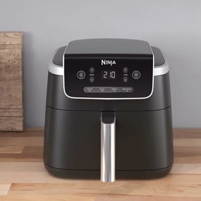 Friteuza cu aer cald Ninja AF140EU PRO, 1750W, 4.7 L, 40-240°C, 4 programe, Timer, AirCrisp, Acoperire antiaderenta, Negru