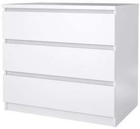 Comodă Simplicity 77 x 50 x 70 cm, alb lucios