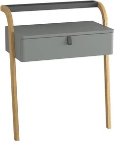 Dulap pe pardoseala gri inchis Krofam Moss 70 cm