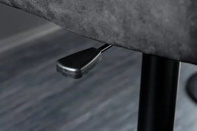 Scaun de bar pivotant Big George, microfibra/ piele antracit