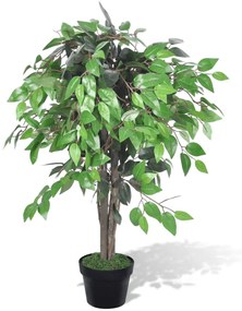 Ficus artificial cu aspect natural si ghiveci, 90 cm 1, 90 cm