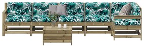 3250895 vidaXL Set mobilier de grădină cu perne, 7 piese, lemn de pin tratat