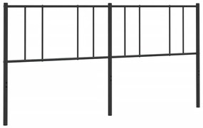 352517 vidaXL Tăblie de pat metalică, negru, 193 cm