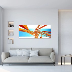 Tablou - Linii împletite, abstracție (120x50 cm)