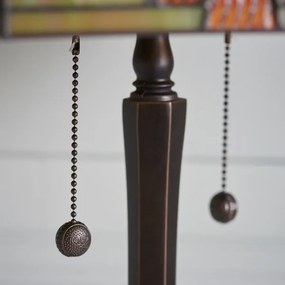 Endon 64286 - Lampă de masă Tiffany NEVADA, 2xE27/60W/230V, Ø 40 cm