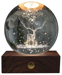 Decorațiune luminoasă maro închis cu USB Amber – Gingko