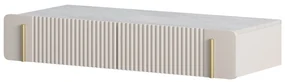 Masuta de toaleta suspendata Malmi 100 cm cu sertare - cashmir / crema bianca / gold
