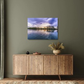 Tablou pe sticlă cu lac (70x50 cm)